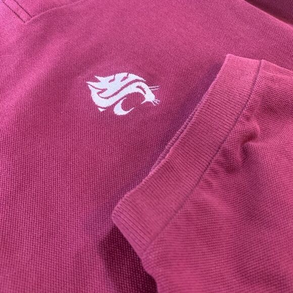 Vintage 1990s Washington State University Cougars Polo T-Shirt - Picture 4 of 5